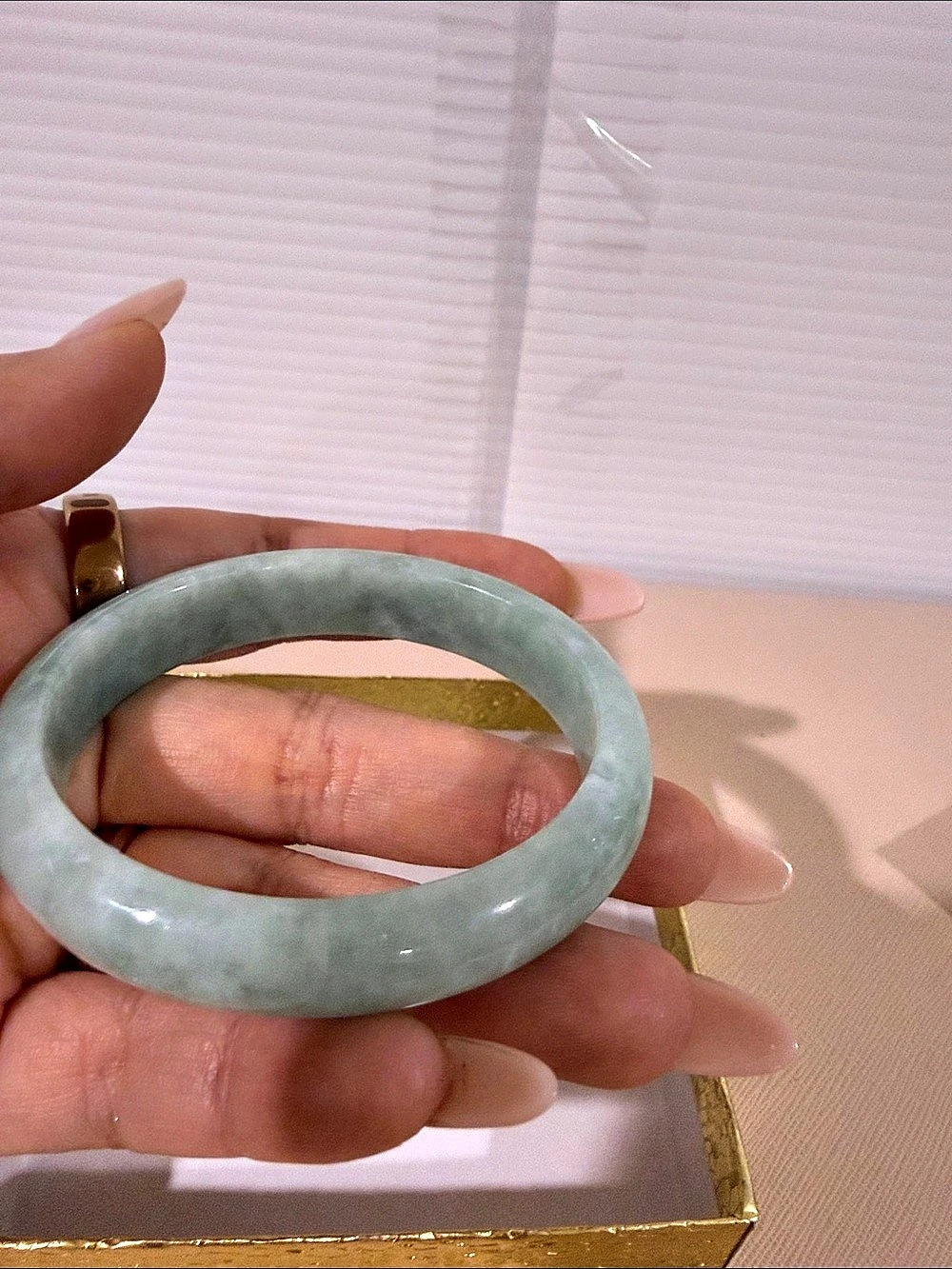 Green Type A Burmese Jadeite Bangle